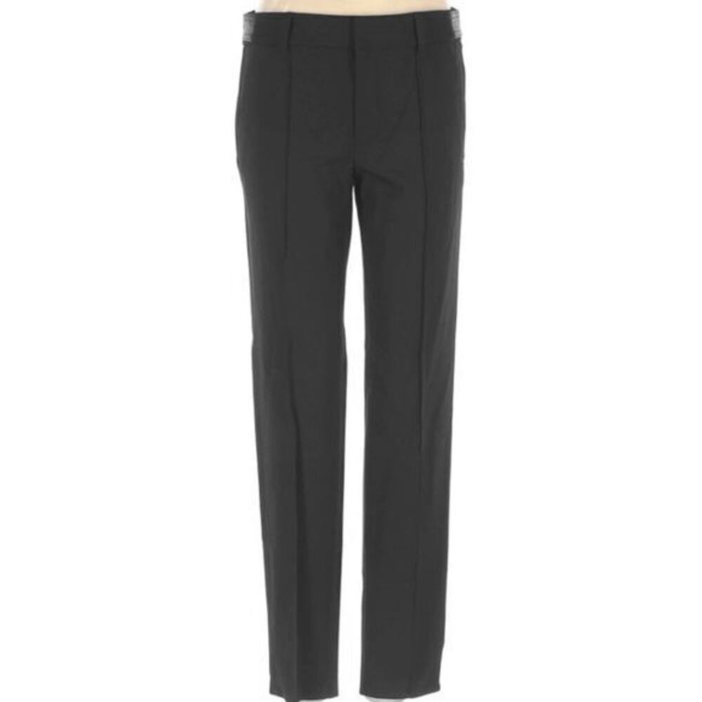 A7 Auth VINCE Black Wool Blend Stitched Flat Front Slash Pocket Pants Size 0